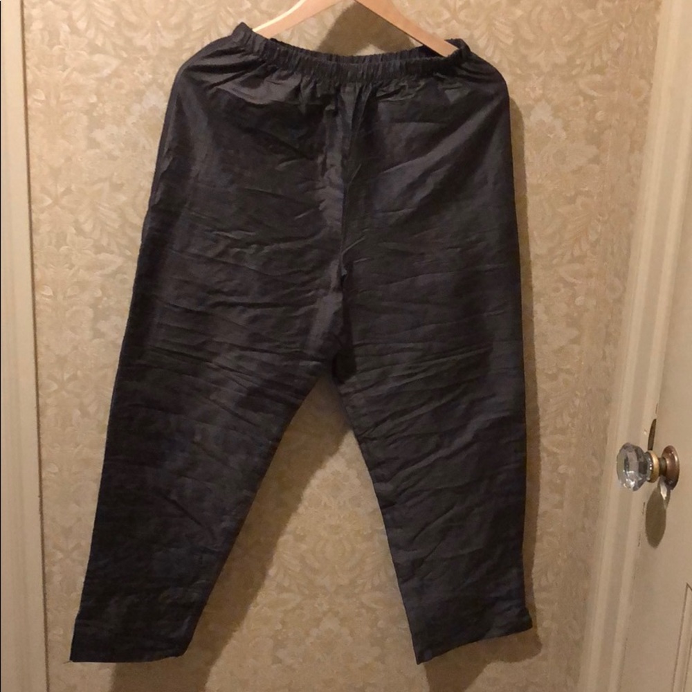 Forest Green 100% Silk Pants